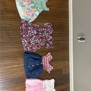 Set of Four Colorful Baby Dresses